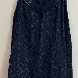 Maurices Navy Lace Tank Top